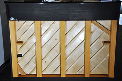 The Yamaha U1 piano back